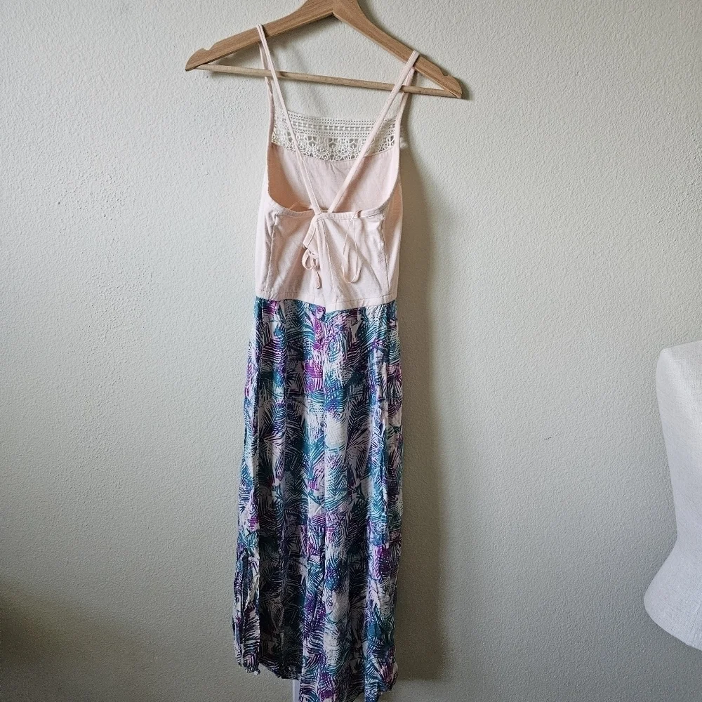 Roxy Light Pink Maxi Dress with Spaghetti Straps Big Kid Large (16)